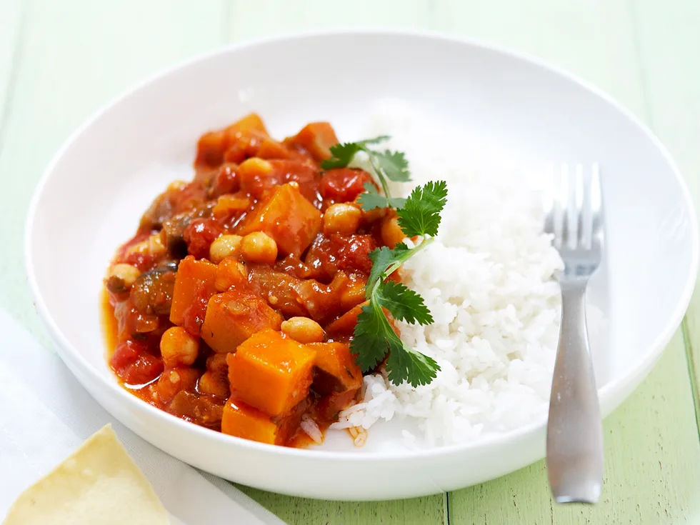 Pumpkin and eggplant rogan josh