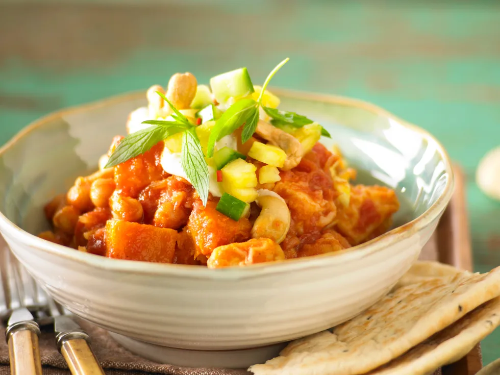 Pumpkin and tofu curry