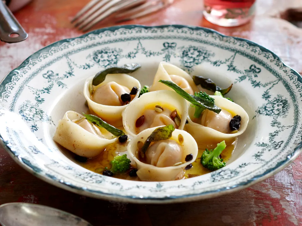 Pumpkin Tortellini with Broccoli