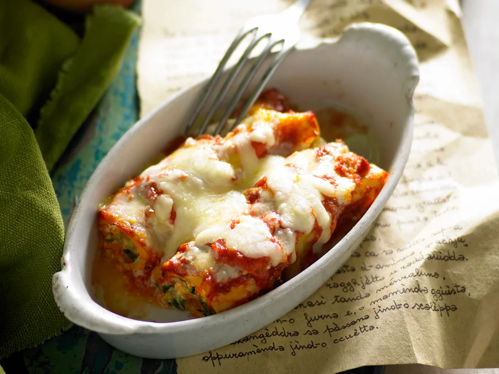 ricotta and kumara cannelloni