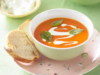 roast kumara, capsicum and lentil soup