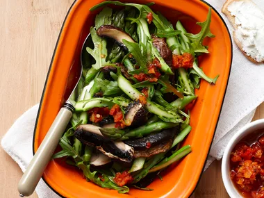 Roast Mushroom and Rocket Salad