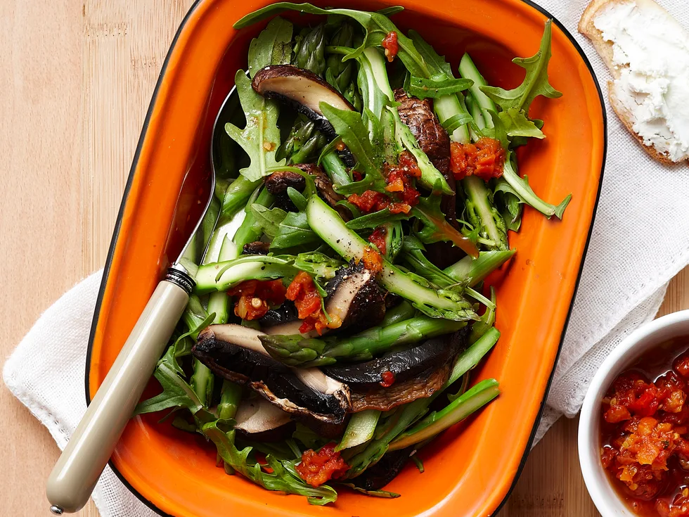 Roast Mushroom and Rocket Salad