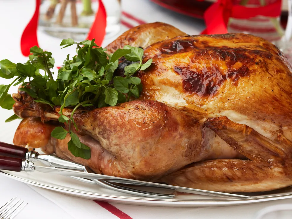 Roast turkey with pancetta and macadamia stuffing