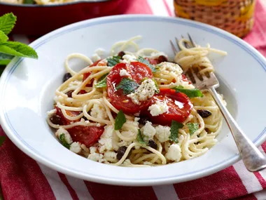 Roasted Roma and Ricotta Pasta