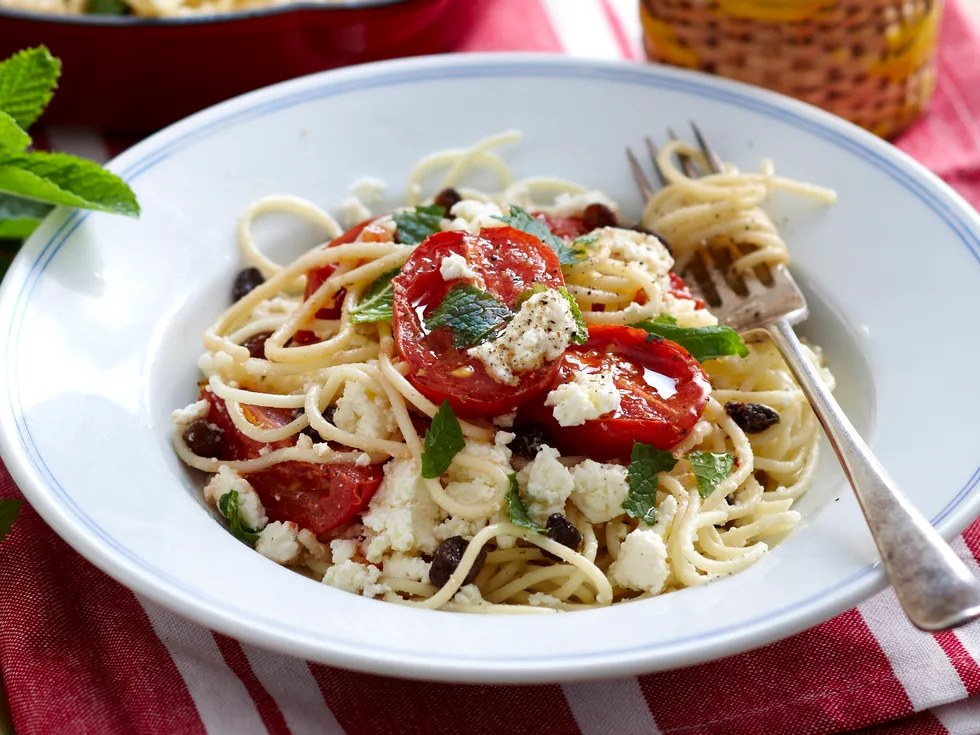 Roasted Roma and Ricotta Pasta