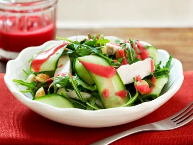 rocket salad with raspberry vinaigrette