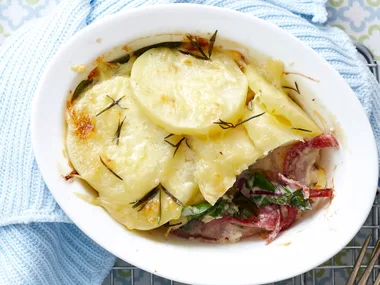 Salami and Potato Bake