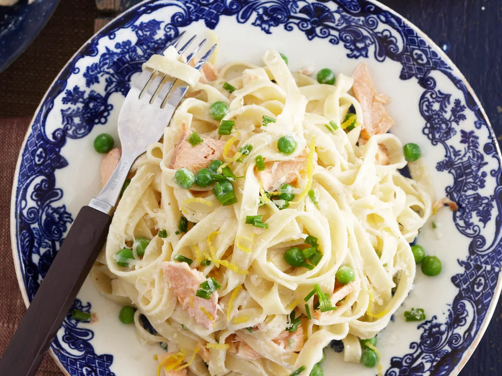 Salmon and Ricotta Fettucine
