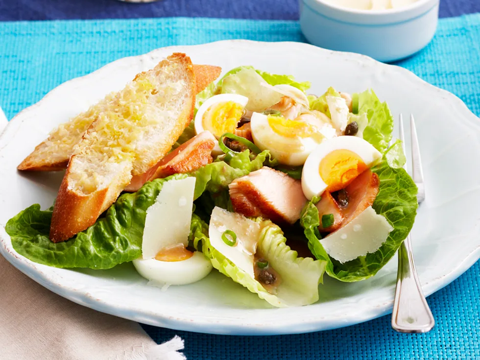 Salmon caesar salad