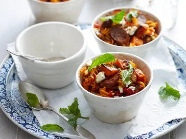 Sausage and Pumpkin Pasta bake