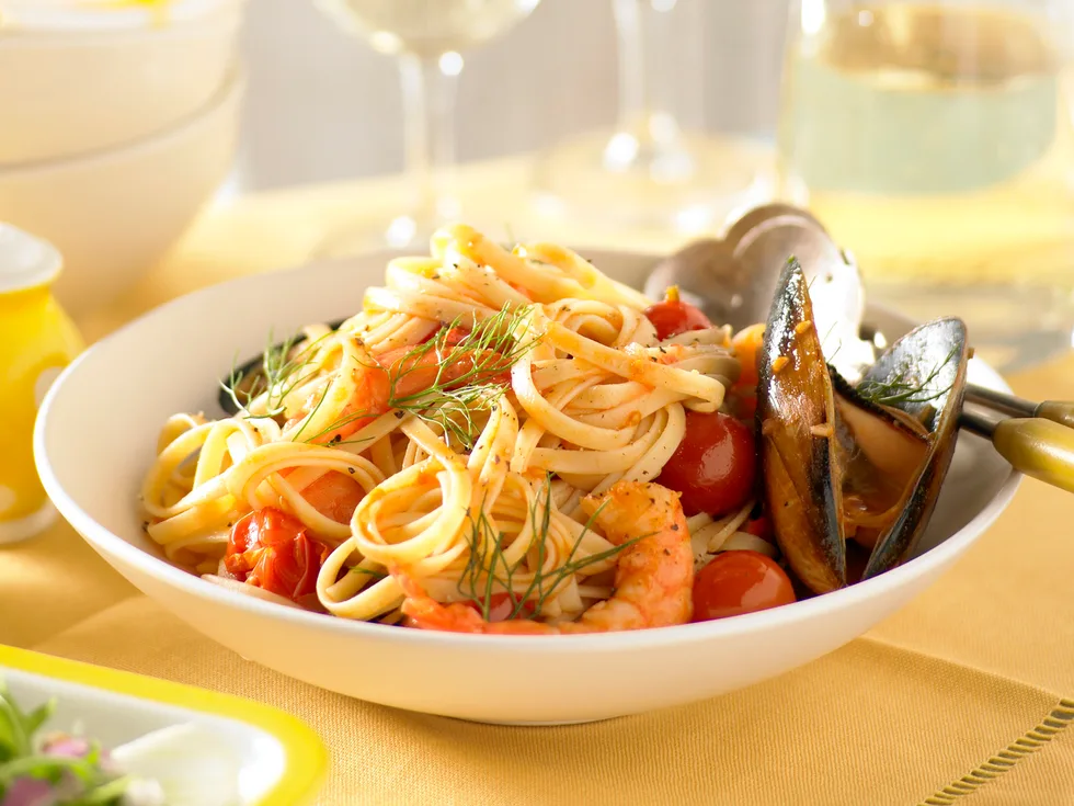 Seafood linguine