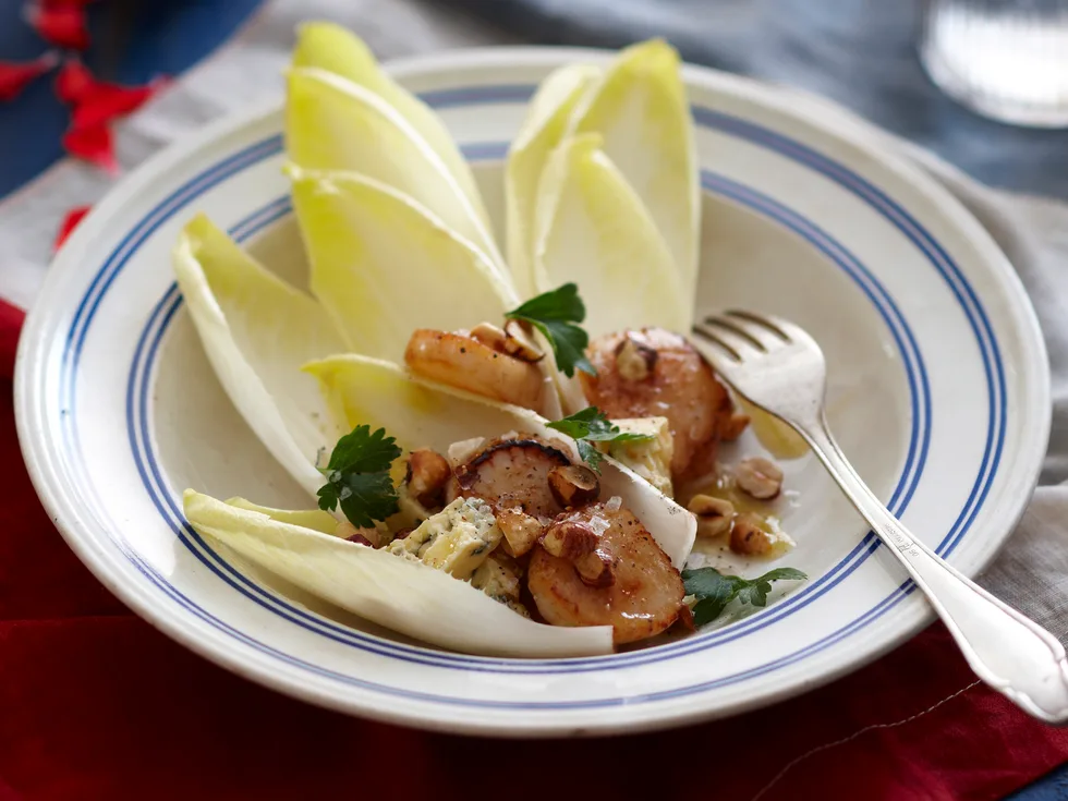 Seared Scallop, Witlof and Roquefort Salad