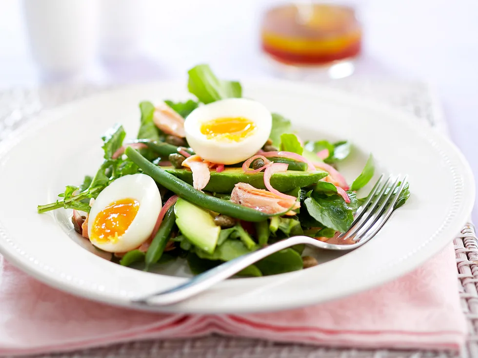 Smoked salmon and egg salad