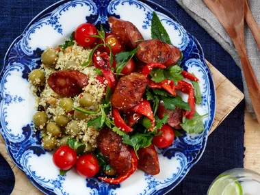 Spiced Chorizo couscous salad