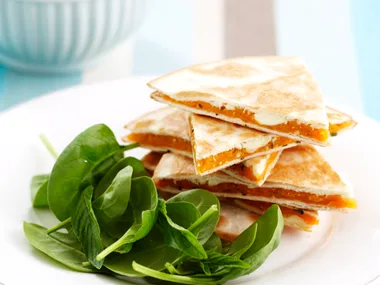 spiced kumara quesadillas