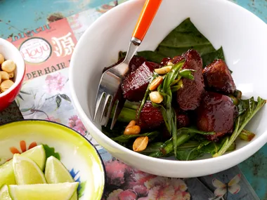 Sticky char sui pork stir-fry