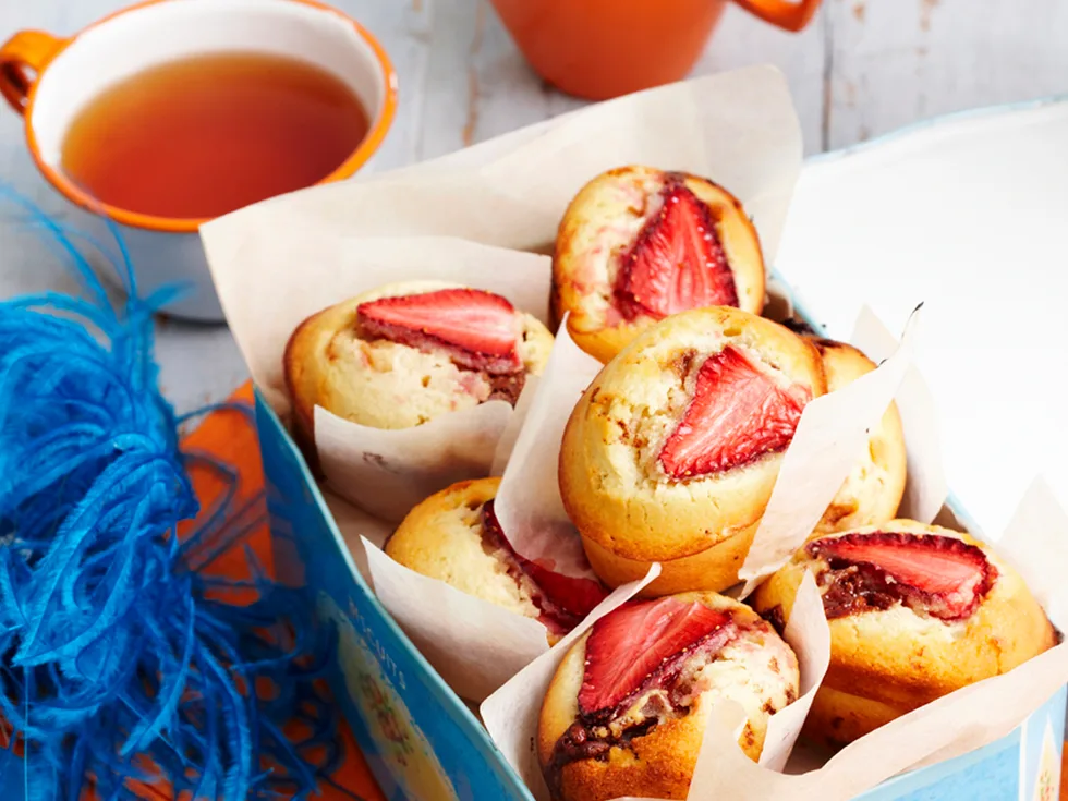 Strawberry and Toblerone friands
