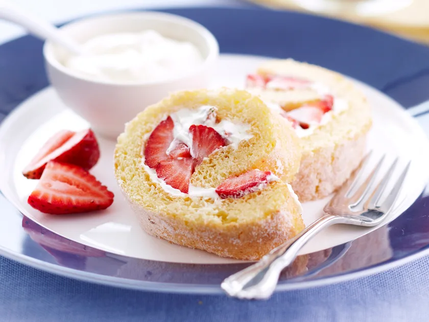 Strawberry swiss roll