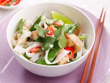 tofu with coriander noodles