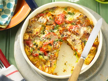 Vegetable pan quiche