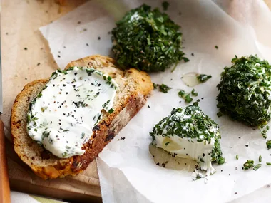 Walnut Fruit Bread with Labne