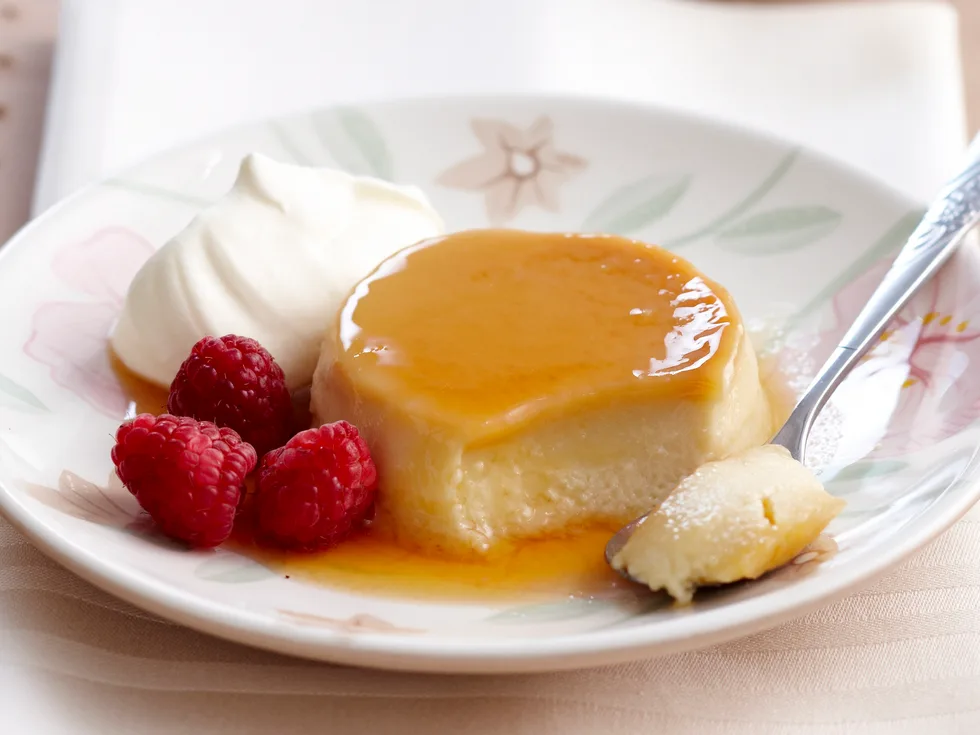 White chocolate creme caramel