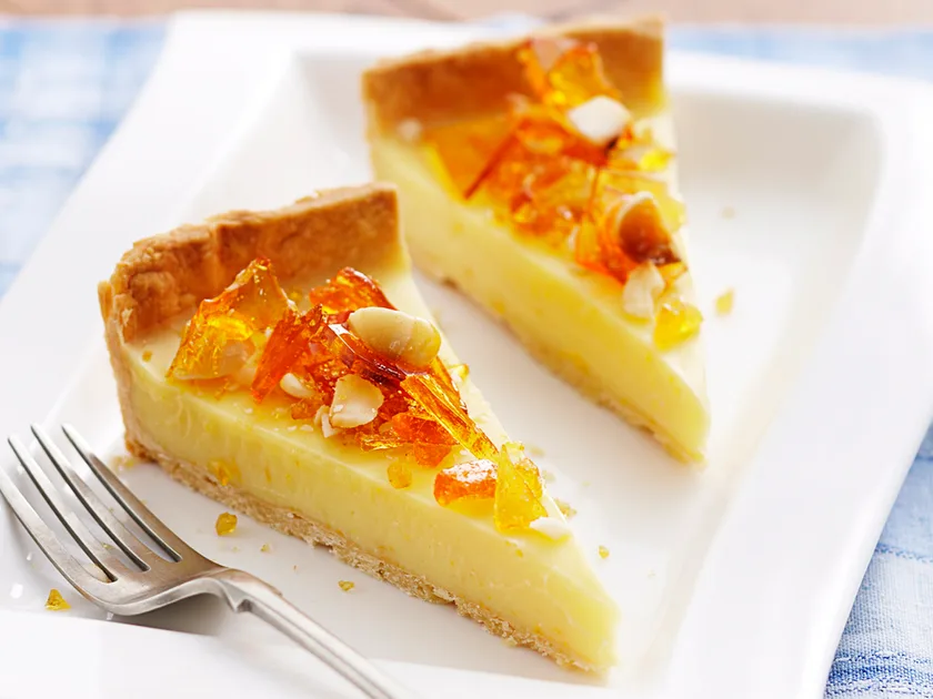 White chocolate ganache tart