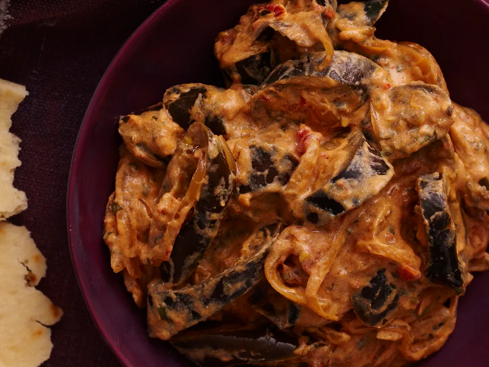 Yoghurt eggplants