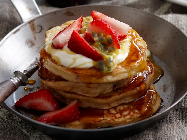 Anzac yoghurt fruit cups and pikelets