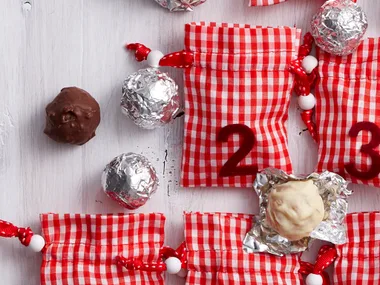 Apricot and coconut chocolates