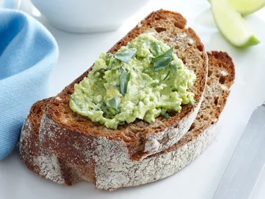 Avocado and basil toasts
