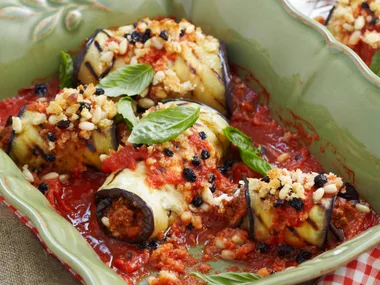 Baked eggplant rolls