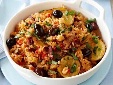 Baked paella
