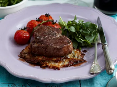 Balsamic beef fillet with rosti