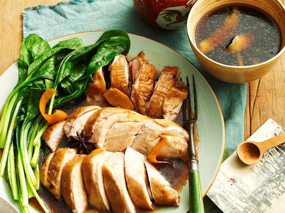 Basic stock-poached chicken