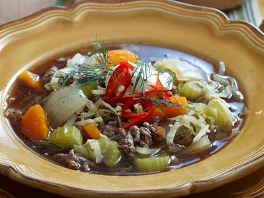 Beef and cabbage soup