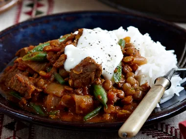Beef and lentil curry
