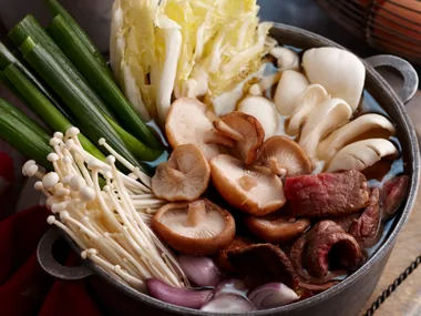Beef sukiyaki hot pot