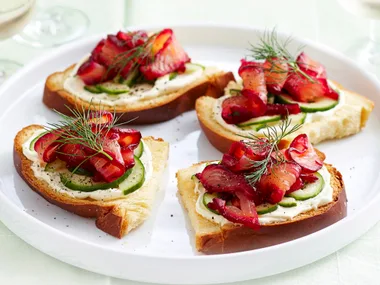 Beetroot and vodka cured salmon