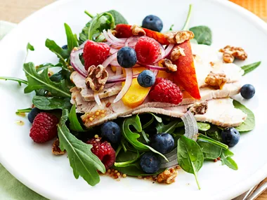 Berry and pork salad