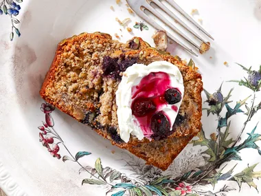 Blueberry and nut loaf