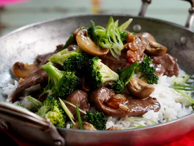 Braised lamb with brococoli