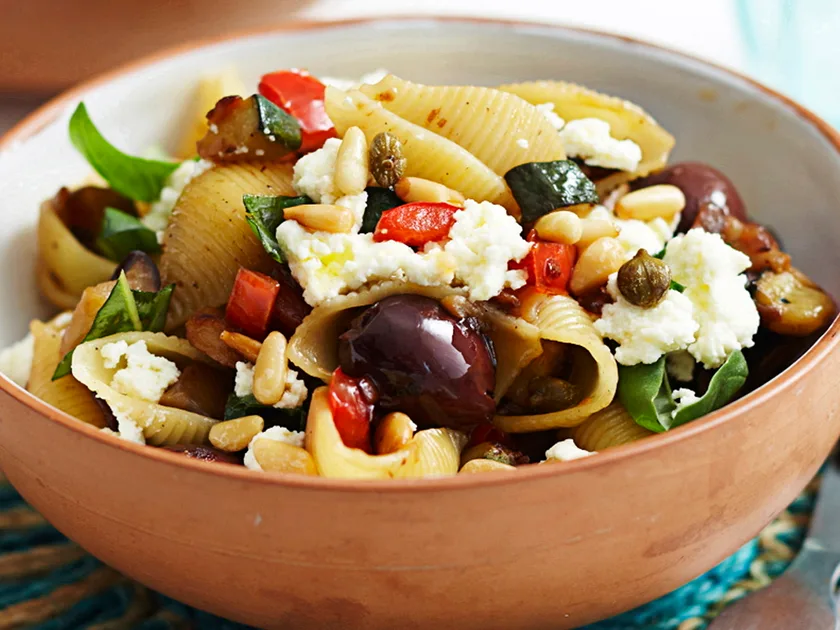 Caponata ricotta pasta