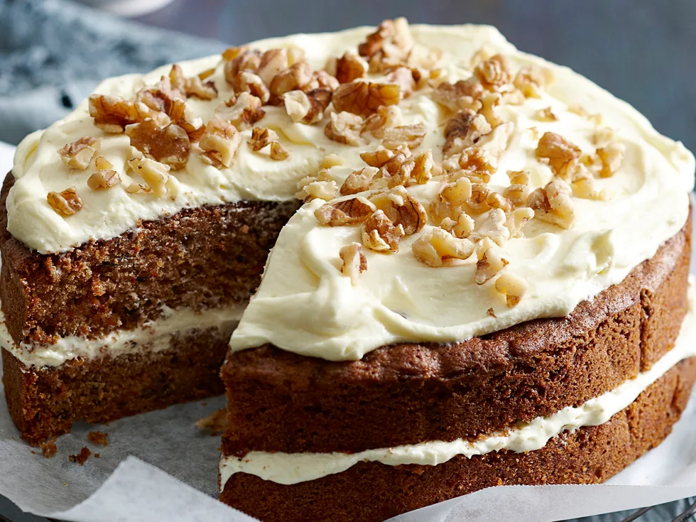 Carrot cake with cream cheese frosting