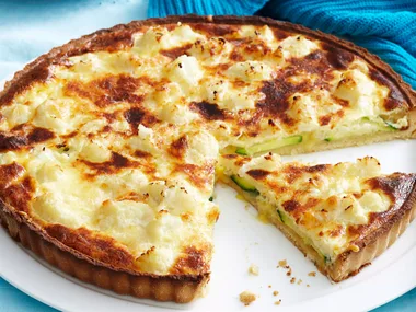 Cauliflower and corn quiche