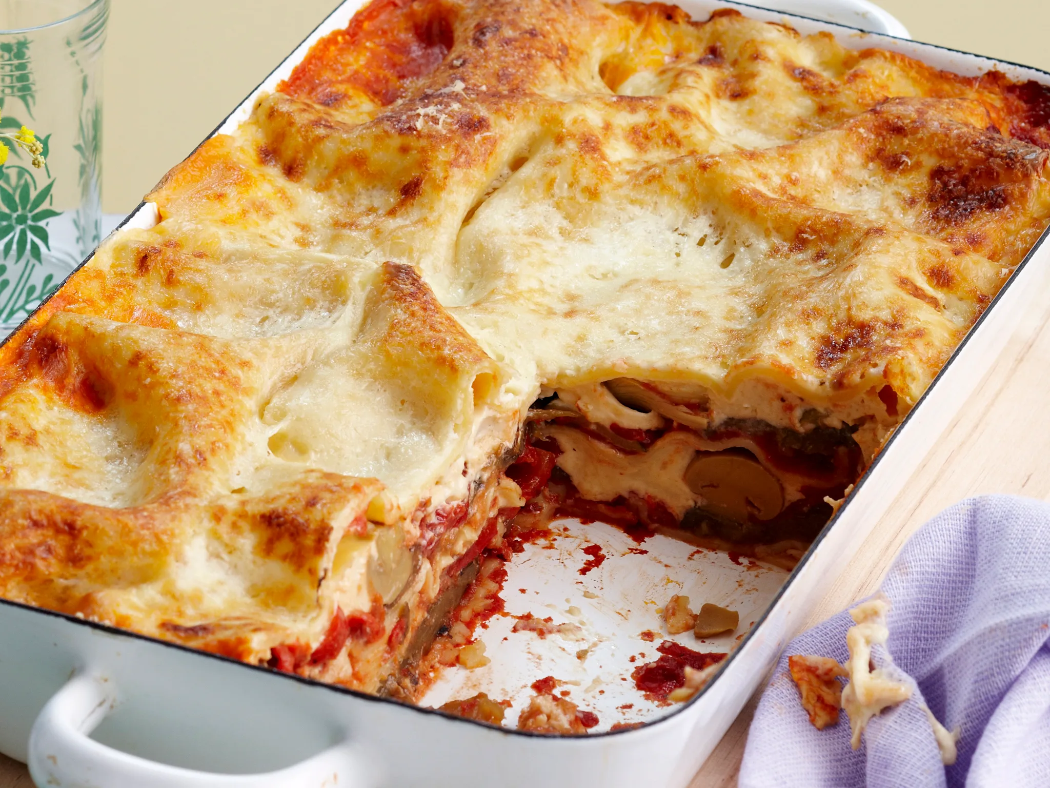 Char grilled vegetable lasagne