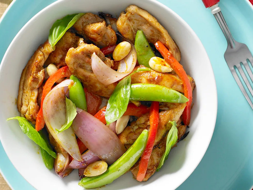 Chicken and chilli jam stir-fry