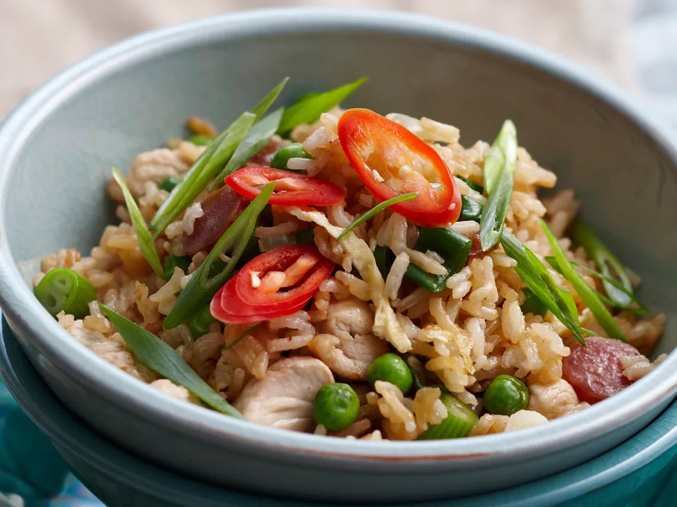 Chicken and sausage fried rice