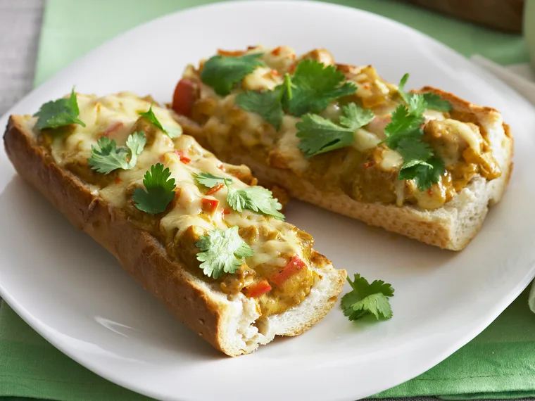 Chicken curry melt
